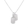 Joseph & George Stainless Steel 24" Double Tag Ball Chain Necklace - A3449