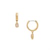 Skagen SKJ1864710 Anja Yellow IP Rose Quartz Drop Earrings - A70304