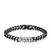Diesel DX1386040 Stainless Steel Black Logo Bracelet - A9205