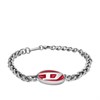 Diesel DX1445040 Stainless Steel Red Logo Bracelet - A9212