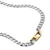 Diesel DX1343040 Stainless Steel and Gold Tone IP Logo Necklace - A9214