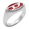 Diesel DX1444040 Stainless Steel Red Logo Ring - A9222
