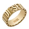 Diesel DX1439710 Stainless Steel Gold Tone IP Logo Ring - A9223