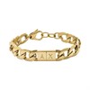 Armani Exchange AXG0078710 Stainless Steel Gold Tone IP Logo Bracelet - A9547