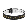 Armani Exchange AXG0107040 Black And White Logo Bracelet - A9554