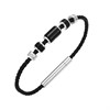 Police PEAGB0032204 BULLION Stainless Steel Black Beads Leather Bracelet - A98313