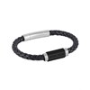 Police PEAGB0014001 URBANCOIL Stainless Steel And Black Leather Bracelet - A98385