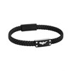 Police PEAGB0015001 CRUSADER Stainless Steel And Black Leather Batman Bracelet - A98386