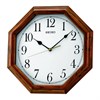 Seiko QXA529B Wooden Octagonal Wall Clock - C57168