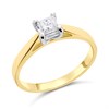 18ct Gold Princess Cut Diamond Solitaire Ring - 35pts - AGI Certificated - D0414