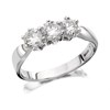 18ct White Gold 1 Carat Diamond Trilogy Ring - D0702