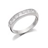 18ct White Gold 1 Carat Princess Cut Diamond Half Eternity Ring - D0724