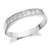 18ct White Gold Princess Cut Diamond Half Eternity Ring - 1/2ct - D0732