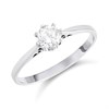 18ct White Gold Solitaire Diamond Ring, 1/2ct - D0745