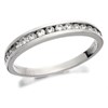 Platinum Diamond Half Eternity Ring - 1/3ct - D0810