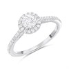 Polar Fire Platinum Diamond Halo Cluster Ring, 85pts  (GLI Certificate) - D08178