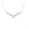 Platinum Fixed Diamond-Set "V" Necklet, 1/2ct - D08505