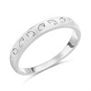Platinum Diamond-Set Leaf-Pattern Band Ring - D08507