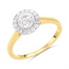 18ct Gold And Platinum Polar Fire Diamond Halo Cluster Ring 90 points (GLI Certificate) - D1615