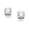 18ct White Gold 1 Carat Diamond Solitaire Stud Earrings - Certificated - D4506
