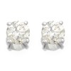 18ct White Gold 1 Carat Diamond Solitaire Stud Earrings - D4530