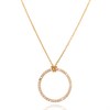 18ct Gold Diamond Circle Necklace - 14pts - D4532