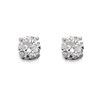 18ct White Gold Diamond Solitaire Earrings - 3/4ct per pair - Certificated - D4540