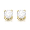 18ct Gold 1 Carat Diamond Solitaire Stud Earrings - Certificated - D4550