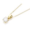 18ct Gold Diamond Solitaire Necklace - 1/2ct - Certificated - D4567