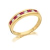 18ct Gold Diamond And Ruby Half Eternity Ring - 14pts - EXCLUSIVE - D4872