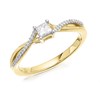 9ct Gold Diamond Crossover Ring - 20pts - D5132