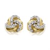 9ct Gold Diamond Knot Stud Earrings - 5pts per pair - D54120