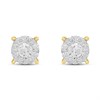 9ct Gold Cluster Stud Earrings, 1/2ct/pair - D54126