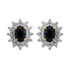 9ct Gold Sapphire And Diamond Stud Earrings - 1/4ct per pair - D54128