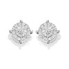 9ct White Gold Diamond Cluster Stud Earrings - 14pts per pair - D54130