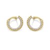 9ct Gold Diamond Curl Hoop Earrings - 20pts per pair - D5480