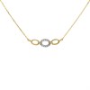 9ct Gold Diamond Oval Link Necklace - D56116