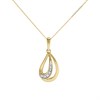 9ct Gold Diamond Open Tear Drop Necklace - D56119