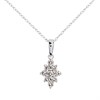 9ct White Gold Diamond Cluster Necklace - 1/4ct - D56128