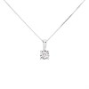 9ct White Gold Diamond Solitaire Necklace - 8pts - D56157