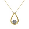 9ct Gold Diamond Teardrop Necklace - 5pts - D5638