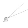 9ct White Gold Diamond Heart Necklace - D5644