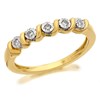 9ct Gold Five Stone Diamond Swirl Ring - 5pts - D5817