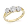 9ct Gold Diamond Trilogy Cluster Ring - 1/2ct - EXCLUSIVE - D5901