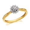 9ct Gold Diamond Cluster Ring - 15pts - D6028