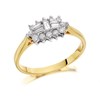 9ct Gold Diamond Cluster Ring - 1/2ct - D6056