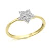 9ct Gold Diamond Star Cluster Ring - 8pts - D6067