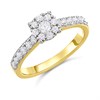 9ct Singlestone-Look Diamond Cluster Ring - 1/2ct  (+AGI Cert) - D6095