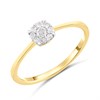 9ct Rounded-Square Diamond Cluster Ring - D6098