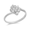 9ct White Gold Diamond Twist Cluster Ring - 1/2ct - D6310